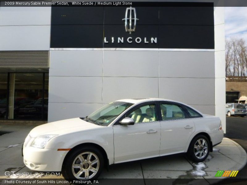 White Suede / Medium Light Stone 2009 Mercury Sable Premier Sedan