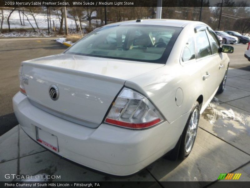 White Suede / Medium Light Stone 2009 Mercury Sable Premier Sedan