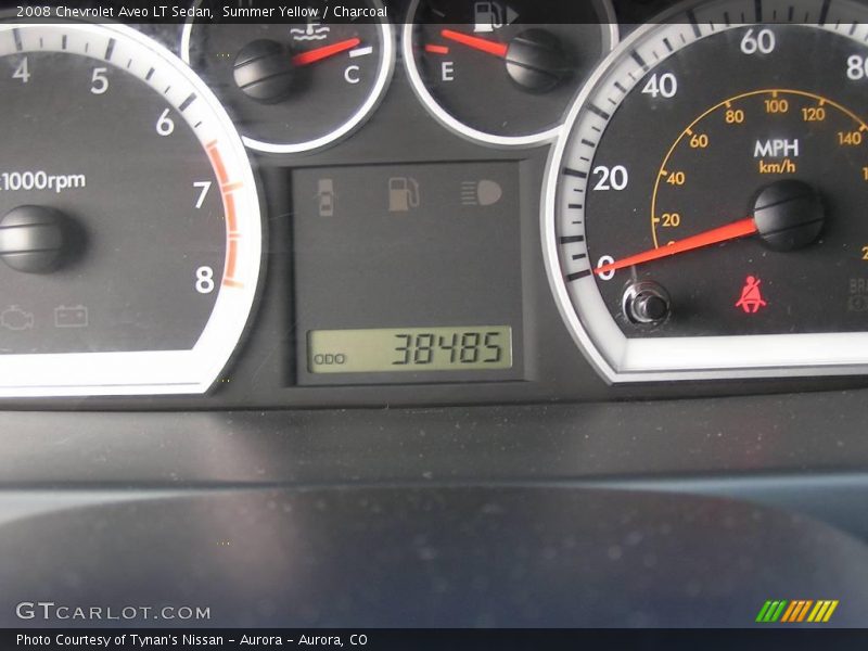 Summer Yellow / Charcoal 2008 Chevrolet Aveo LT Sedan