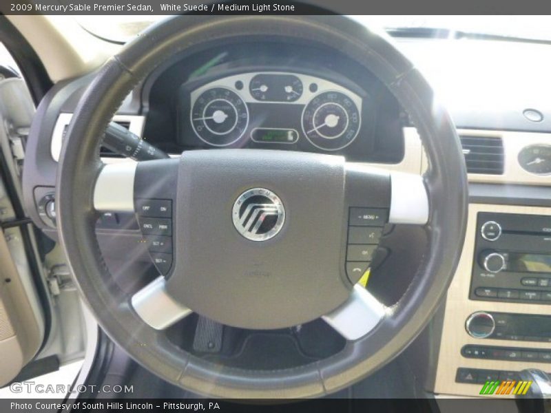 White Suede / Medium Light Stone 2009 Mercury Sable Premier Sedan