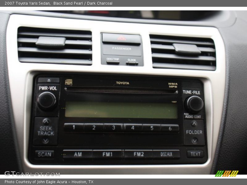 Black Sand Pearl / Dark Charcoal 2007 Toyota Yaris Sedan