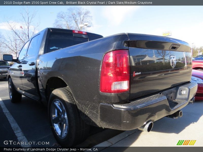 Brilliant Black Crystal Pearl / Dark Slate/Medium Graystone 2010 Dodge Ram 1500 Sport Crew Cab