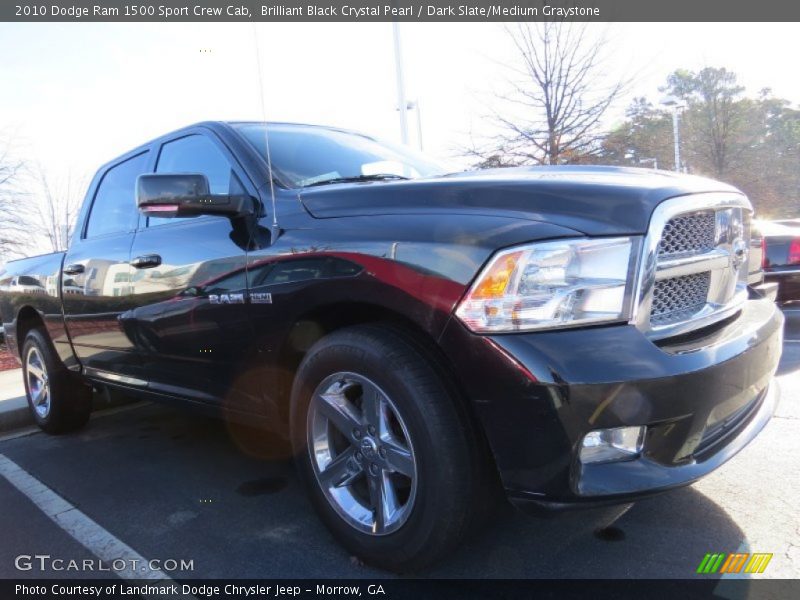 Brilliant Black Crystal Pearl / Dark Slate/Medium Graystone 2010 Dodge Ram 1500 Sport Crew Cab