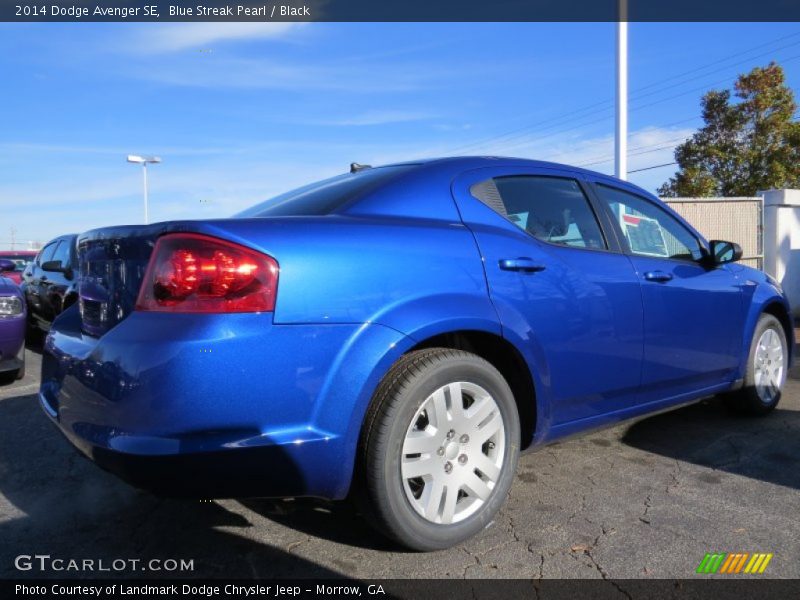 Blue Streak Pearl / Black 2014 Dodge Avenger SE