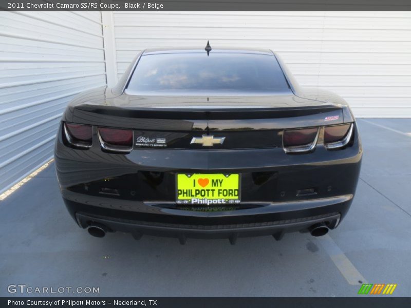 Black / Beige 2011 Chevrolet Camaro SS/RS Coupe