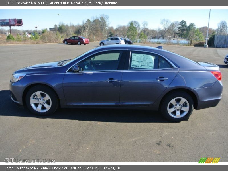 Atlantis Blue Metallic / Jet Black/Titanium 2014 Chevrolet Malibu LS