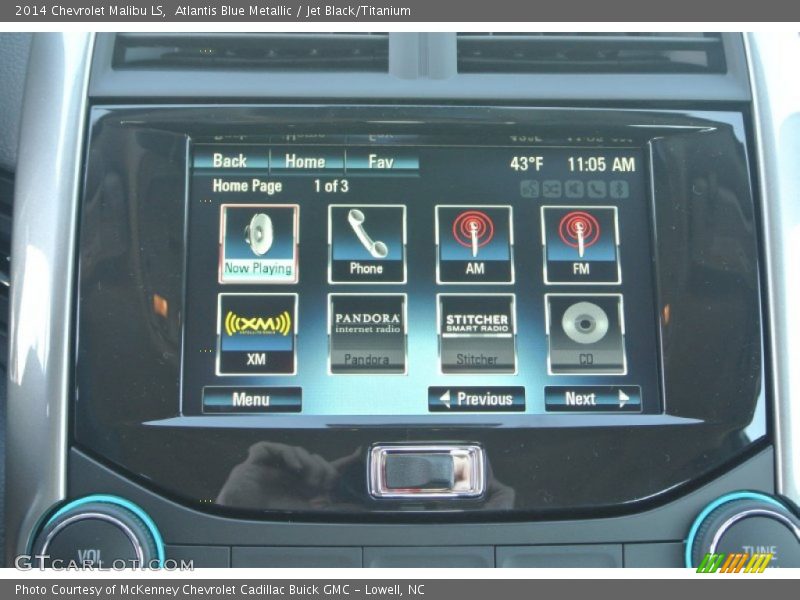 Atlantis Blue Metallic / Jet Black/Titanium 2014 Chevrolet Malibu LS