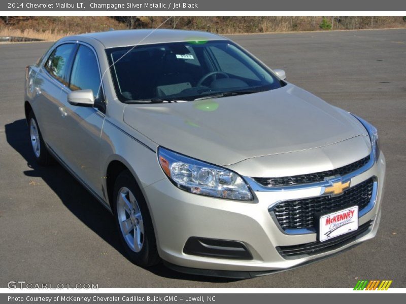 Champagne Silver Metallic / Jet Black 2014 Chevrolet Malibu LT