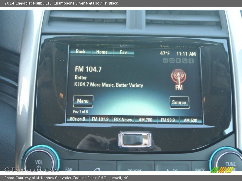 Champagne Silver Metallic / Jet Black 2014 Chevrolet Malibu LT