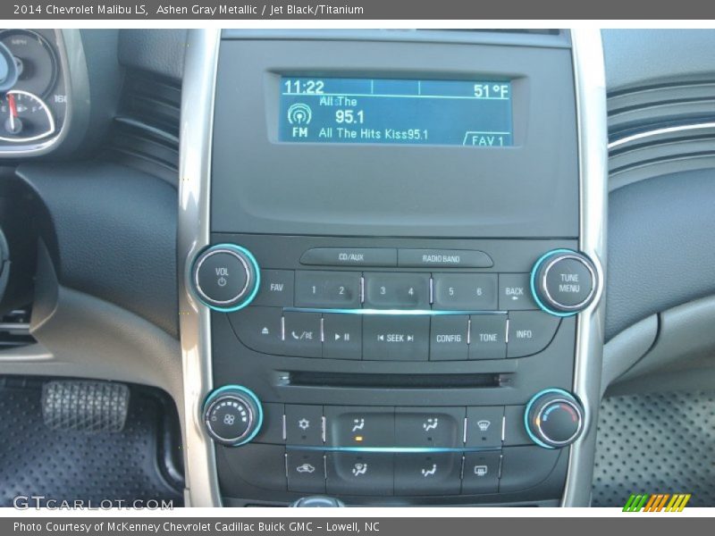 Ashen Gray Metallic / Jet Black/Titanium 2014 Chevrolet Malibu LS