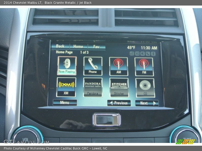 Black Granite Metallic / Jet Black 2014 Chevrolet Malibu LT