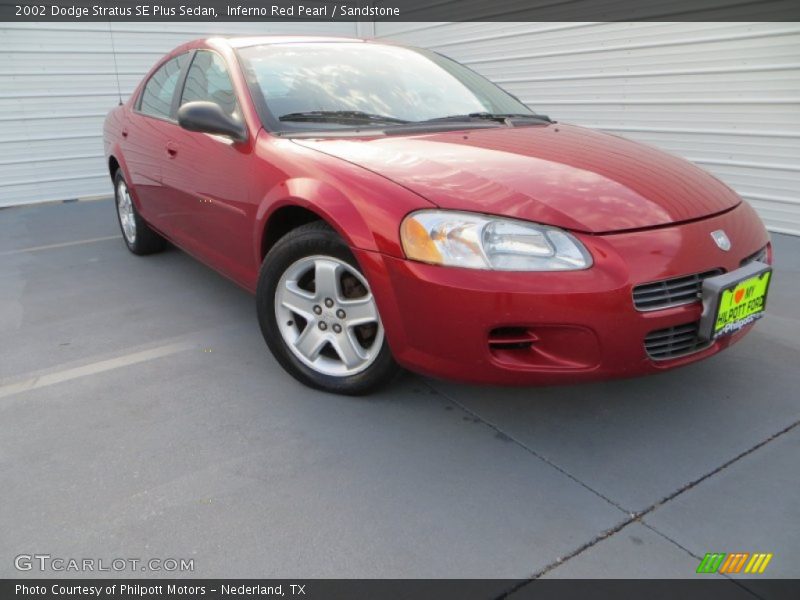 Inferno Red Pearl / Sandstone 2002 Dodge Stratus SE Plus Sedan