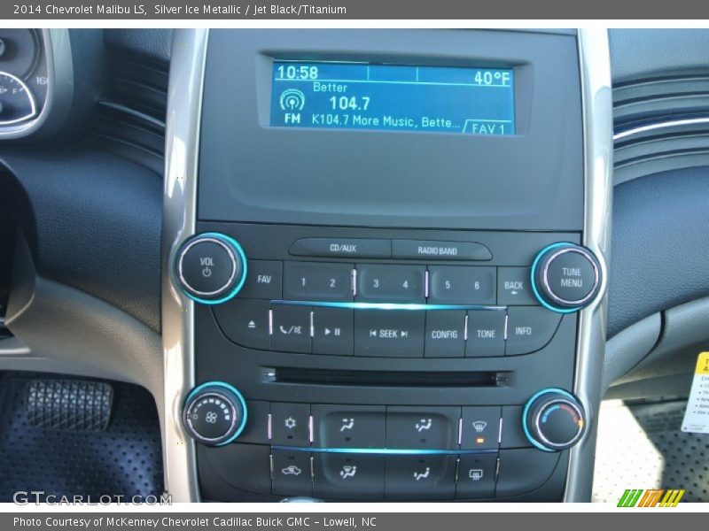 Silver Ice Metallic / Jet Black/Titanium 2014 Chevrolet Malibu LS