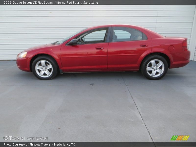 Inferno Red Pearl / Sandstone 2002 Dodge Stratus SE Plus Sedan