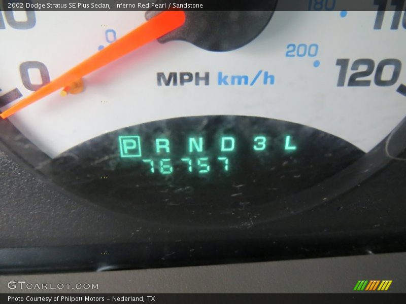 Inferno Red Pearl / Sandstone 2002 Dodge Stratus SE Plus Sedan