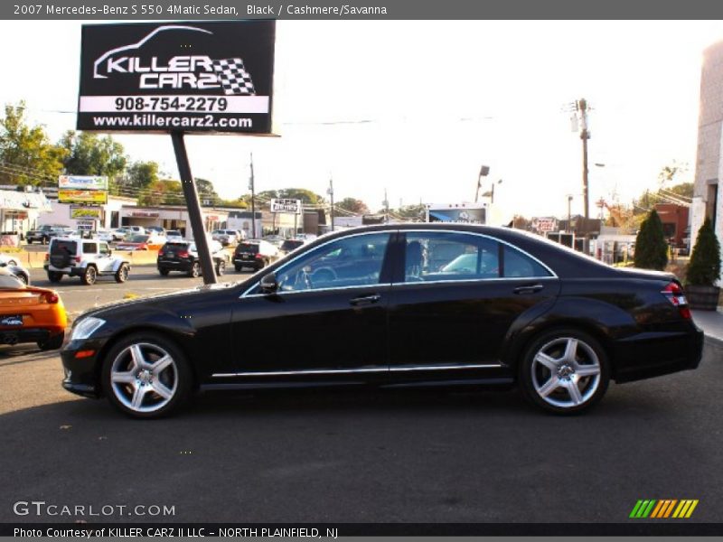 Black / Cashmere/Savanna 2007 Mercedes-Benz S 550 4Matic Sedan