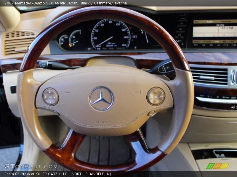 Black / Cashmere/Savanna 2007 Mercedes-Benz S 550 4Matic Sedan