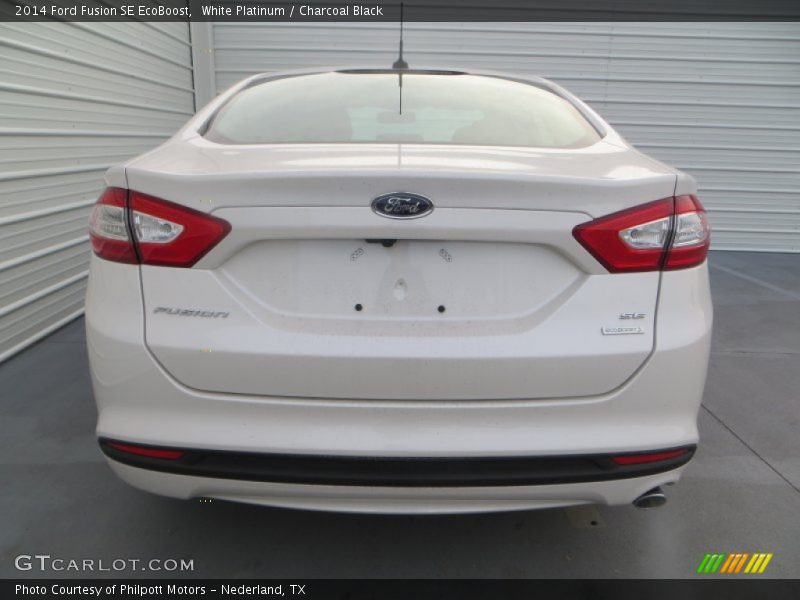 White Platinum / Charcoal Black 2014 Ford Fusion SE EcoBoost