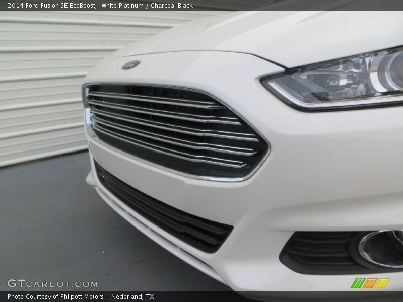 White Platinum / Charcoal Black 2014 Ford Fusion SE EcoBoost