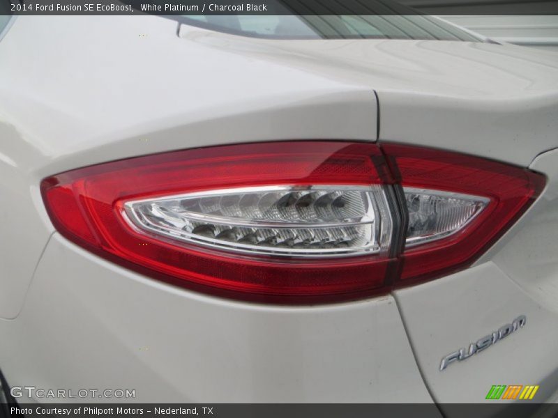 White Platinum / Charcoal Black 2014 Ford Fusion SE EcoBoost