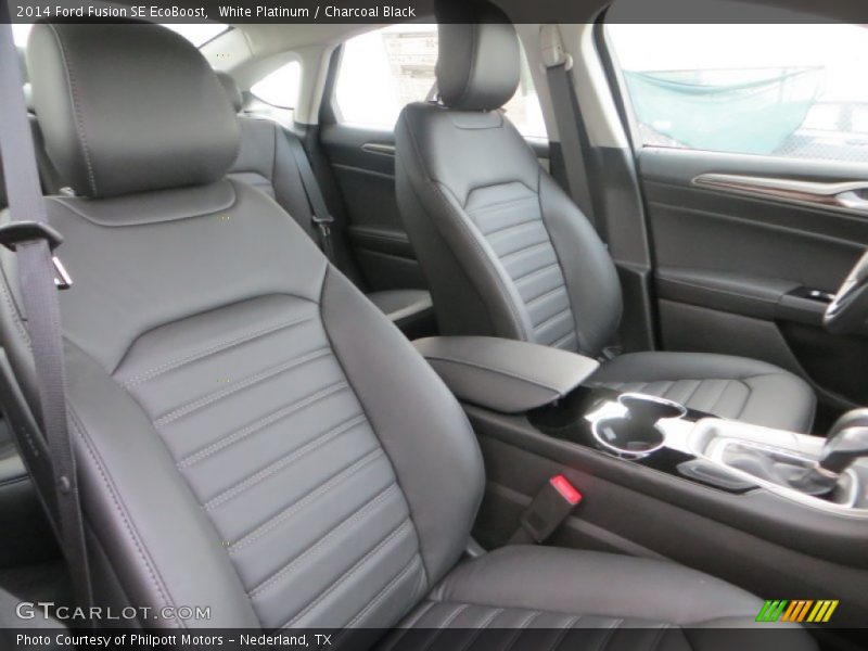 White Platinum / Charcoal Black 2014 Ford Fusion SE EcoBoost
