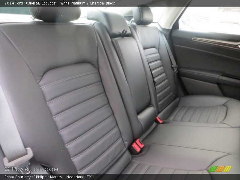 White Platinum / Charcoal Black 2014 Ford Fusion SE EcoBoost