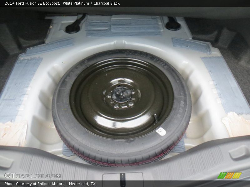 White Platinum / Charcoal Black 2014 Ford Fusion SE EcoBoost