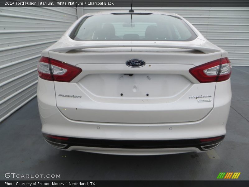 White Platinum / Charcoal Black 2014 Ford Fusion Titanium
