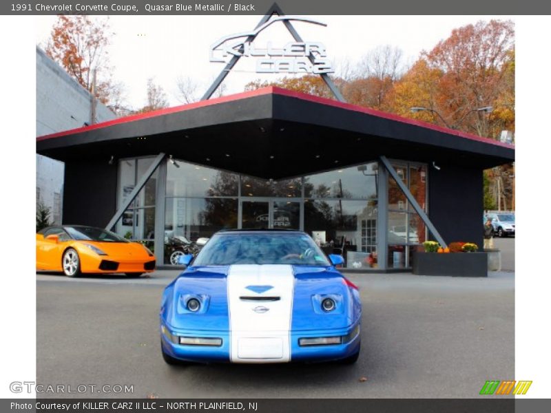 Quasar Blue Metallic / Black 1991 Chevrolet Corvette Coupe