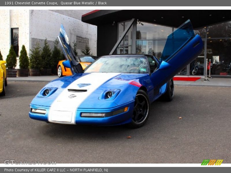Quasar Blue Metallic / Black 1991 Chevrolet Corvette Coupe