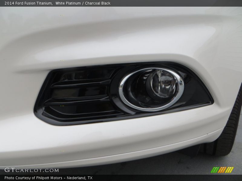White Platinum / Charcoal Black 2014 Ford Fusion Titanium