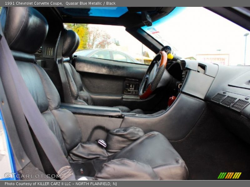 Quasar Blue Metallic / Black 1991 Chevrolet Corvette Coupe