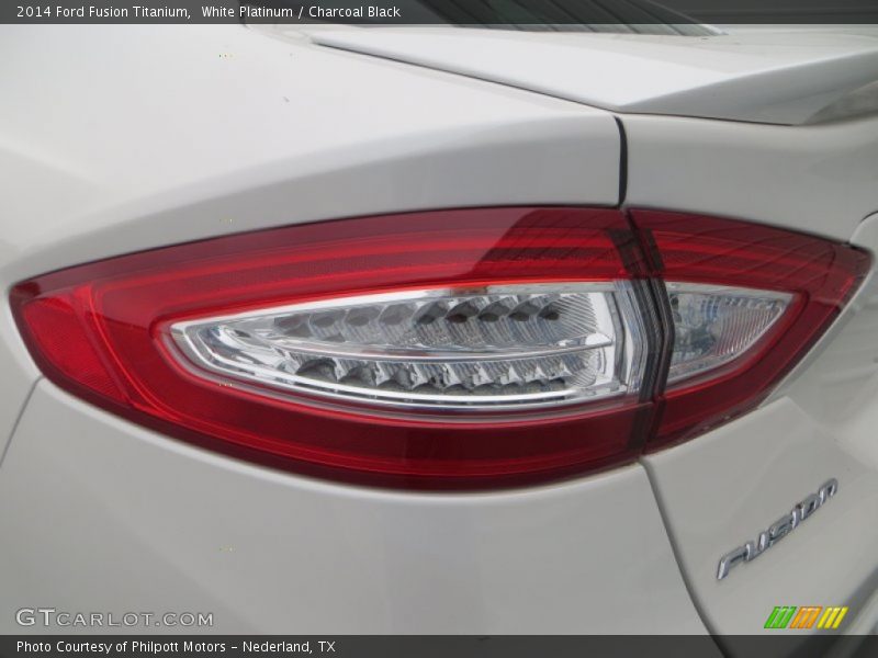 White Platinum / Charcoal Black 2014 Ford Fusion Titanium