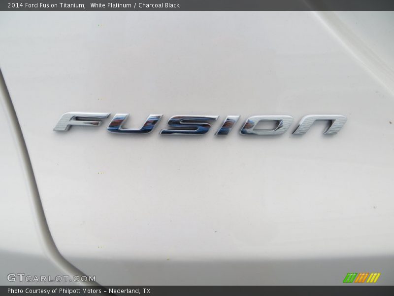 White Platinum / Charcoal Black 2014 Ford Fusion Titanium