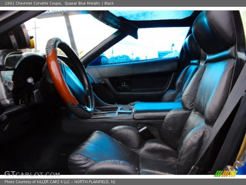 Quasar Blue Metallic / Black 1991 Chevrolet Corvette Coupe