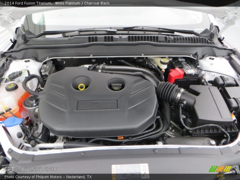 White Platinum / Charcoal Black 2014 Ford Fusion Titanium