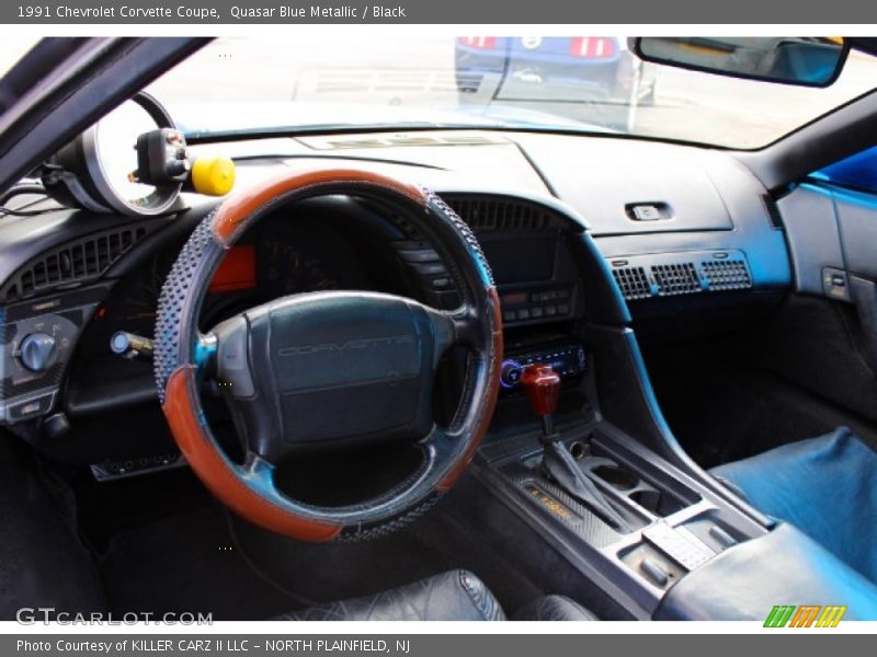 Quasar Blue Metallic / Black 1991 Chevrolet Corvette Coupe