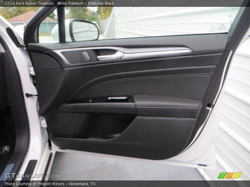 White Platinum / Charcoal Black 2014 Ford Fusion Titanium
