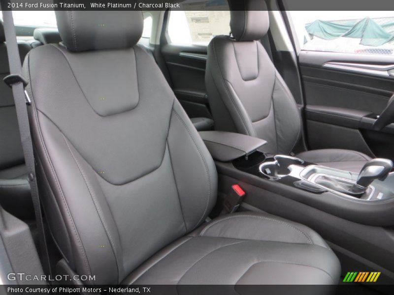 White Platinum / Charcoal Black 2014 Ford Fusion Titanium