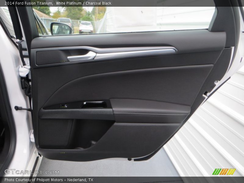 White Platinum / Charcoal Black 2014 Ford Fusion Titanium