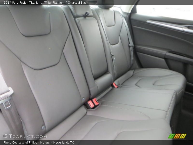 White Platinum / Charcoal Black 2014 Ford Fusion Titanium