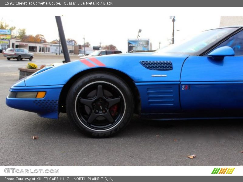Quasar Blue Metallic / Black 1991 Chevrolet Corvette Coupe