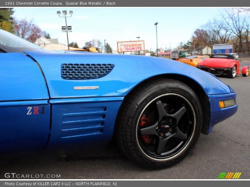 Quasar Blue Metallic / Black 1991 Chevrolet Corvette Coupe
