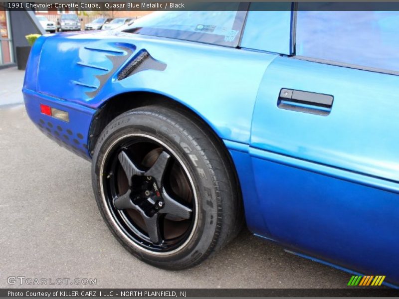 Quasar Blue Metallic / Black 1991 Chevrolet Corvette Coupe