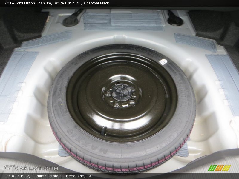 White Platinum / Charcoal Black 2014 Ford Fusion Titanium