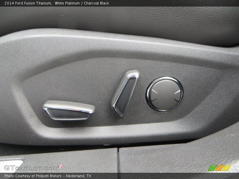 White Platinum / Charcoal Black 2014 Ford Fusion Titanium