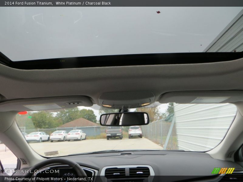 White Platinum / Charcoal Black 2014 Ford Fusion Titanium