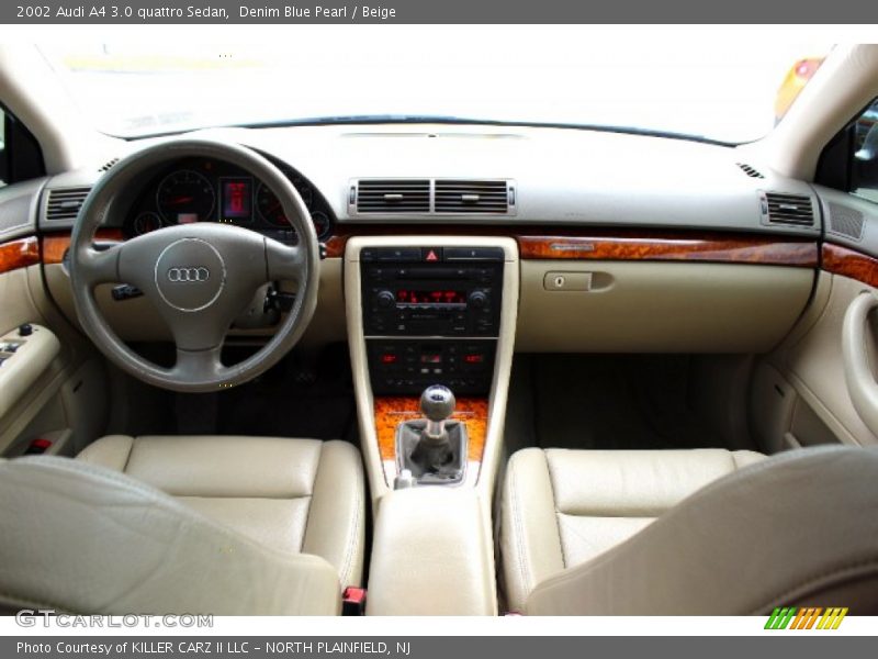 Denim Blue Pearl / Beige 2002 Audi A4 3.0 quattro Sedan