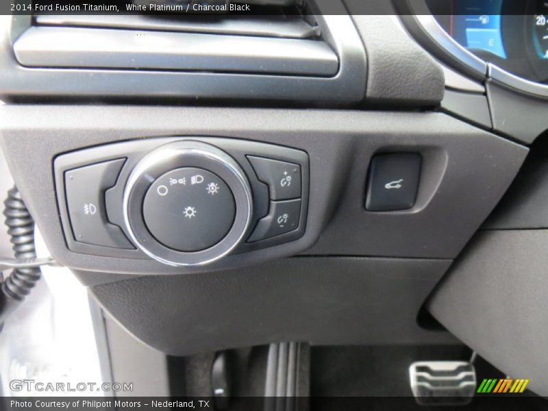 White Platinum / Charcoal Black 2014 Ford Fusion Titanium