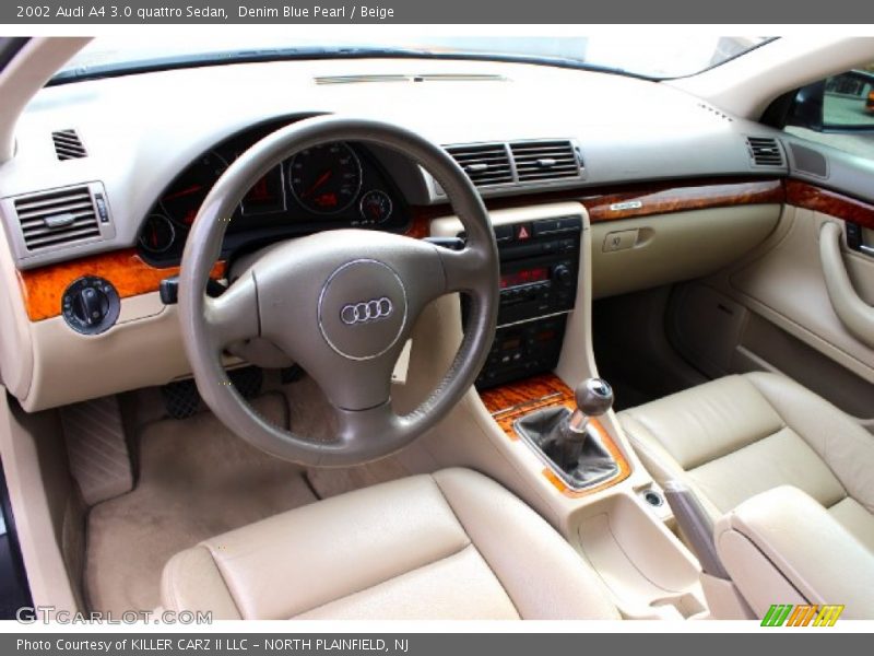 Denim Blue Pearl / Beige 2002 Audi A4 3.0 quattro Sedan